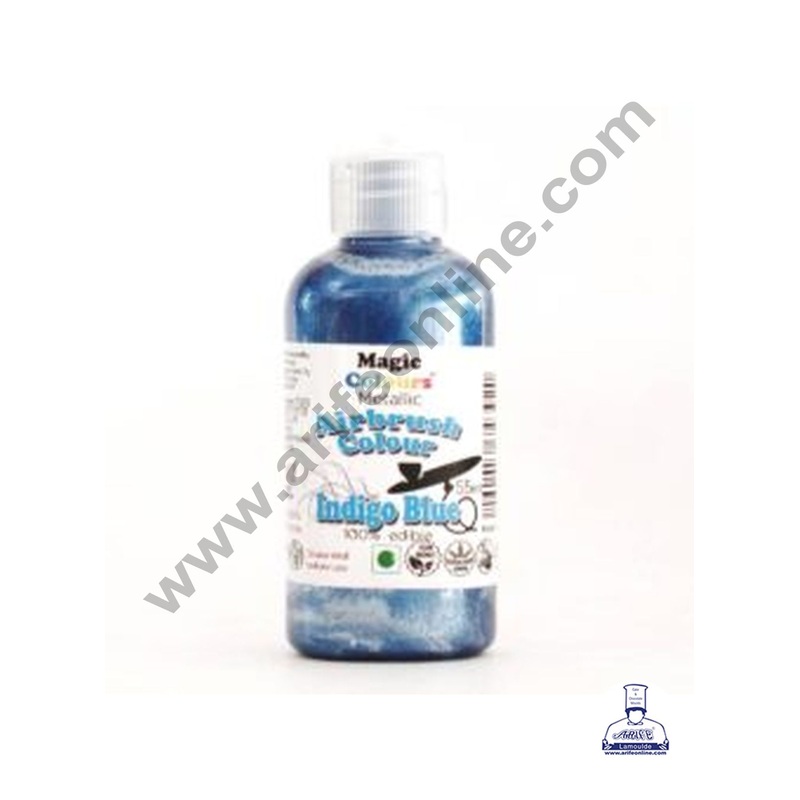 Magic Colours Edible Metallic Airbrush Colour - Indigo Blue ( 55ml )