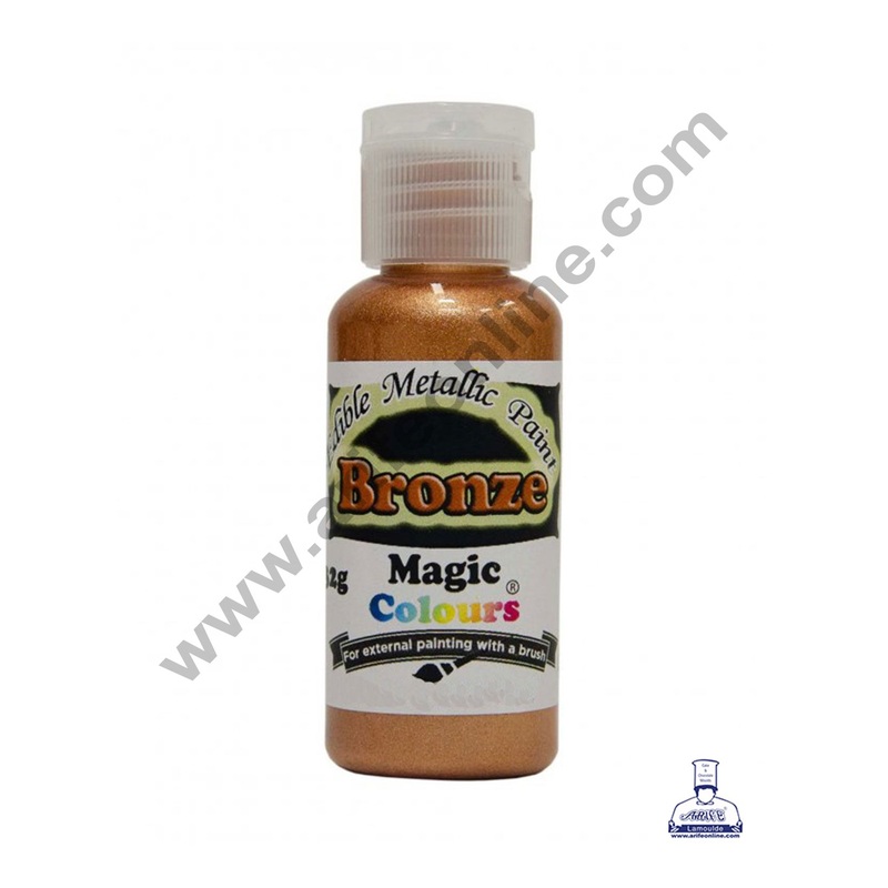 Magic Colours Edible Metallic Paint Colour- Bronze (32g)