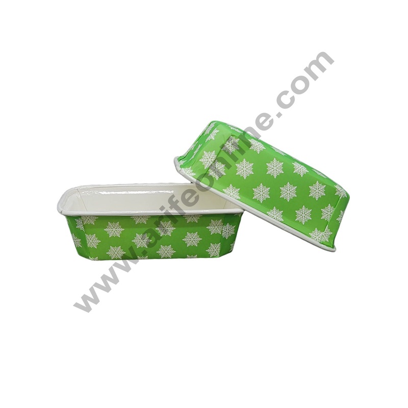 Cake Decor Snowflake Green Design White Coat Plum Cake Mould Paper Baking Mold Plumpy 10 Pcs