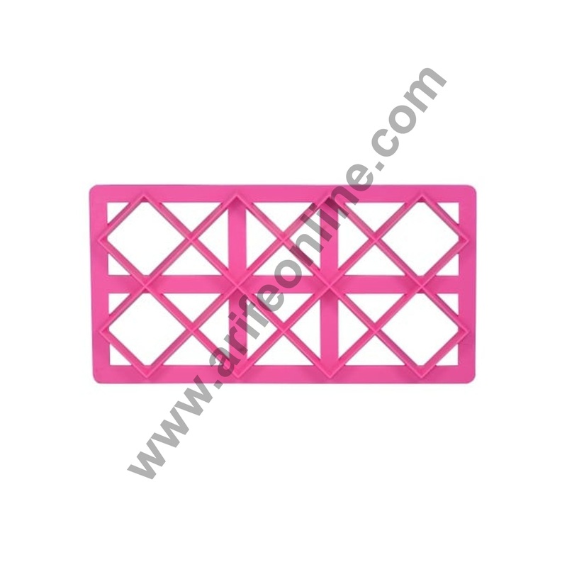 Cake Decor Square Shape Quilt Embosser Molds, Cookie Biscuit Mold Fondant Cake Tools