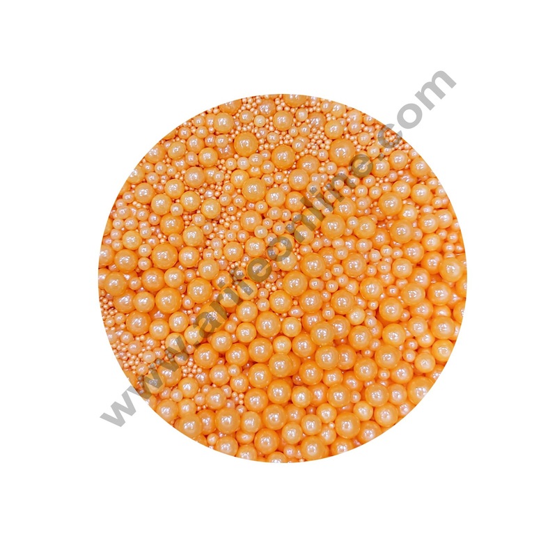Cake Decor Sugar Candy - Mix Size Orange Balls Candy