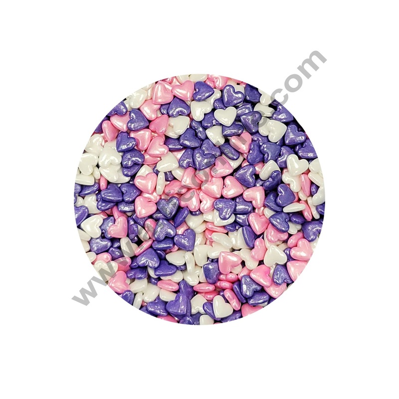Cake Decor Sugar Candy - Multi Color Heart Pink White Purple Candy - 500 gm