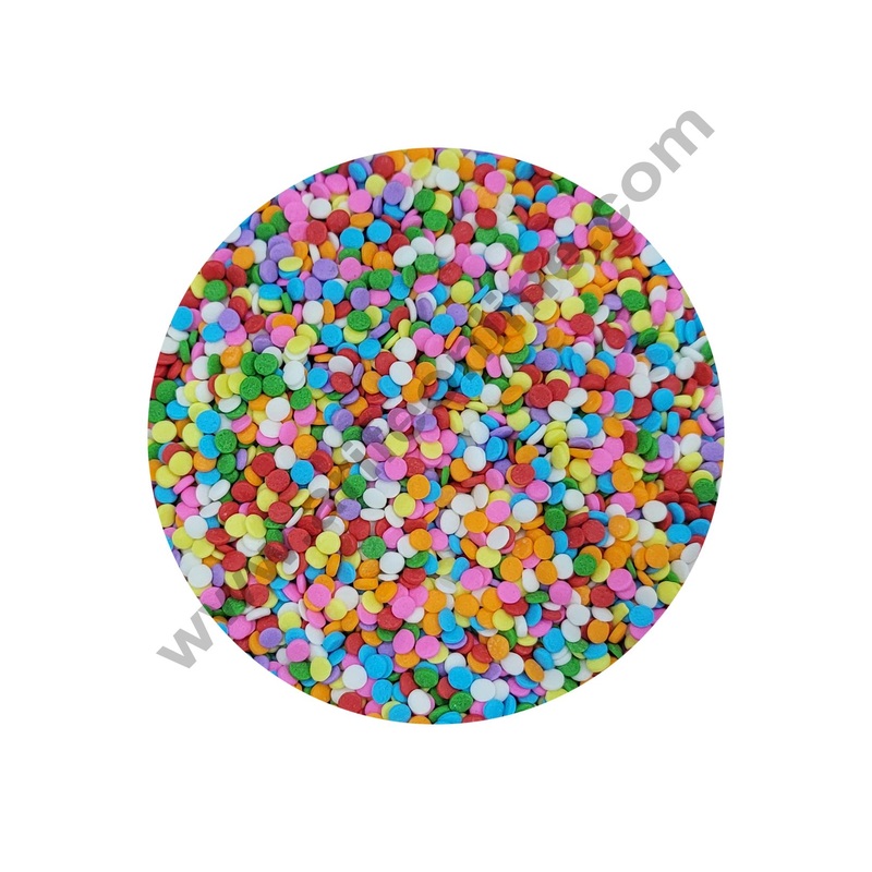 Cake Decor Sugar Candy - Multicolor Confetti Mini Disc (100 gm)
