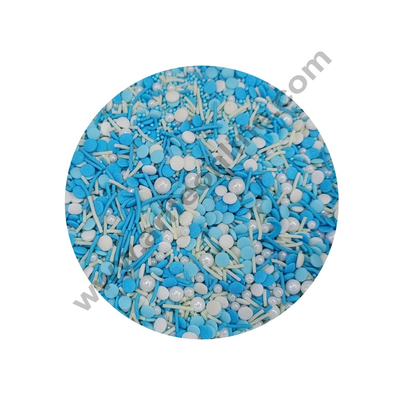 CAKE DECOR Sugar Candy - Sky Blue White Mashup Sprinkles and Candy