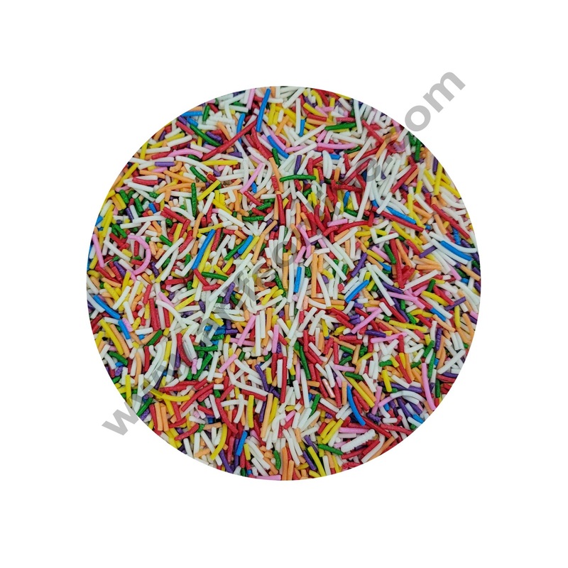 CAKE DECOR Sugar Candy - Vermicelli Multi Color Sprinkles and Candy- 500 gm