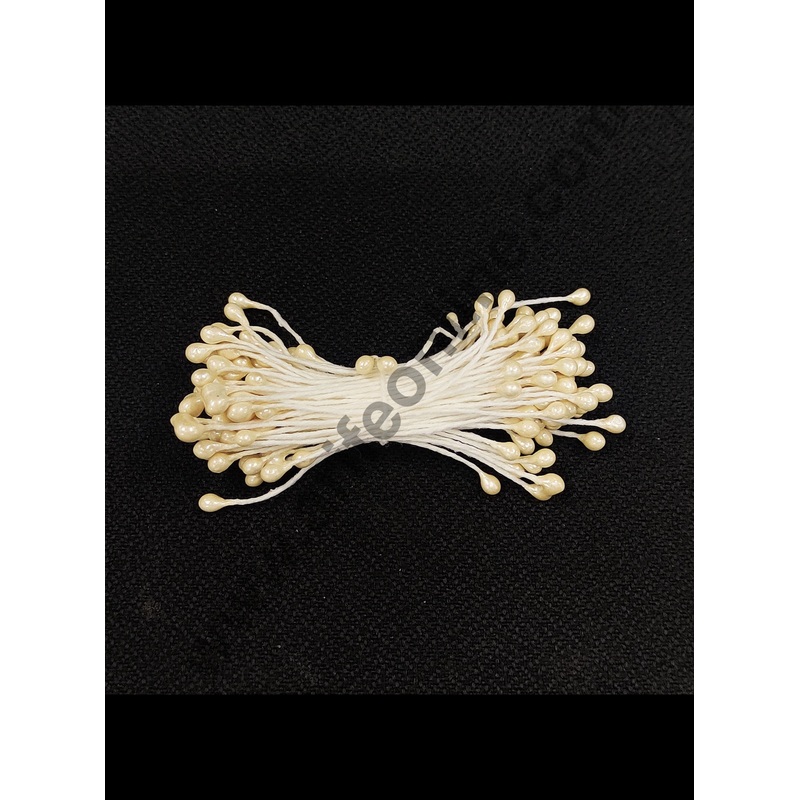 Cake Decor White Color Small Thread Pollen Pack of 10 Bunches for Flower Making
