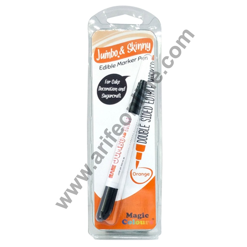 Magic Colours Double Sided Edible Marker Pen (Orange)