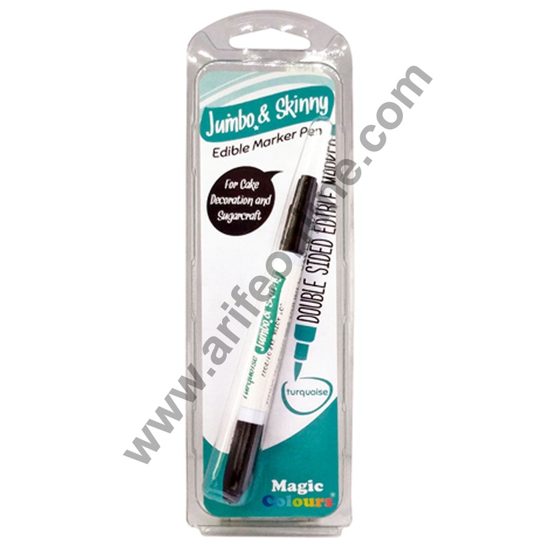 Magic Colours Double Sided Edible Marker Pen (Turquoise)
