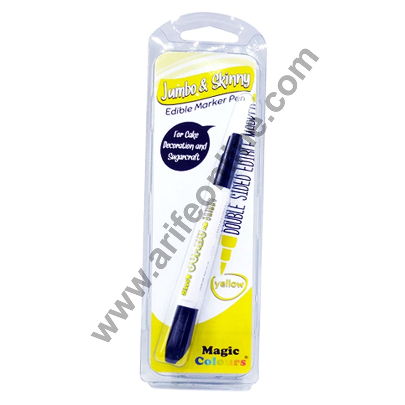Magic Colours Double Sided Edible Marker Pen (Yellow)