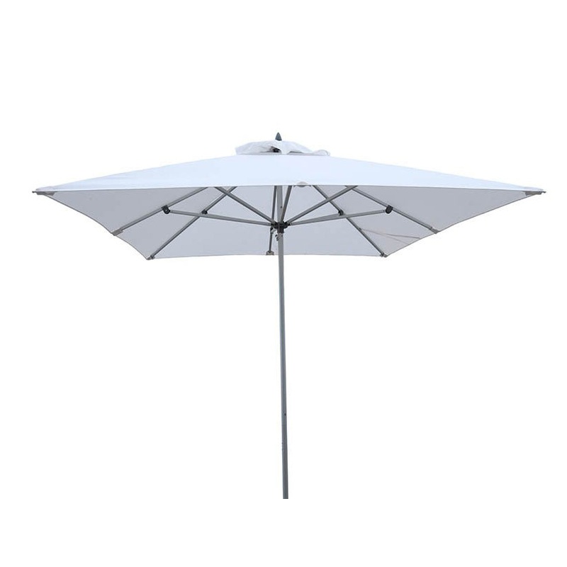 BUM Furniture Oasis 7.5' Square Umbrella, Vermillion Red