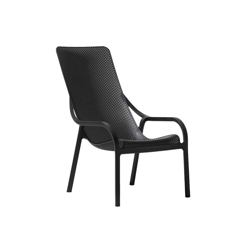 NARDI Net Lounge Chair, Anthracite (4-pack)