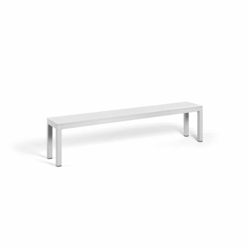 NARDI Rio Bench, 77", Aluminum, Bianco