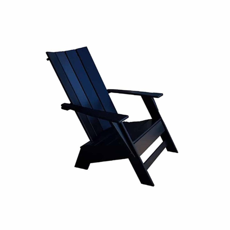 Beaver Springs Modern Adirondack Chair, Black
