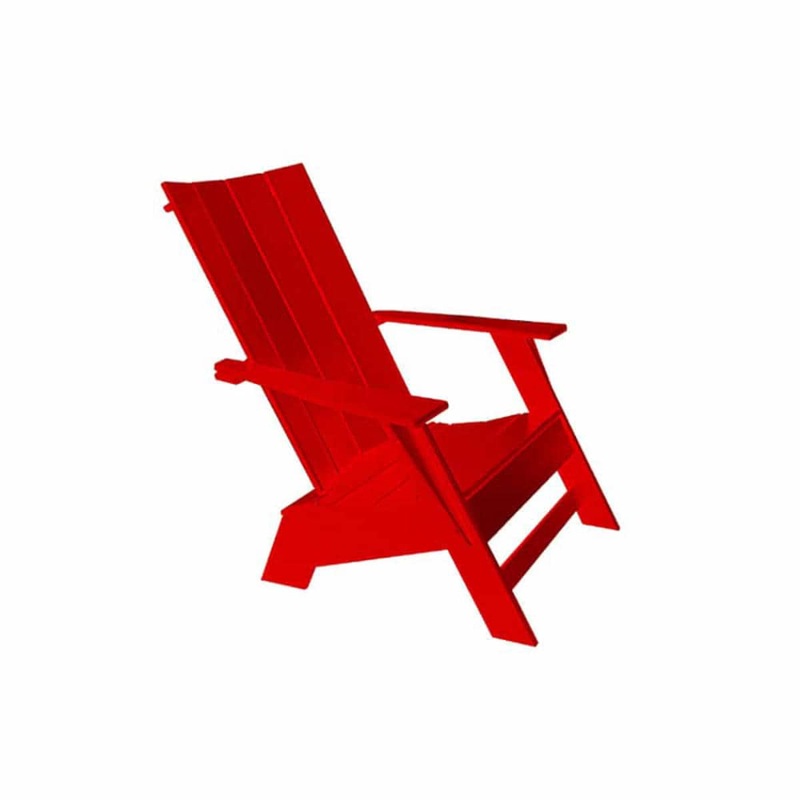 Beaver Springs Modern Adirondack Chair, Red