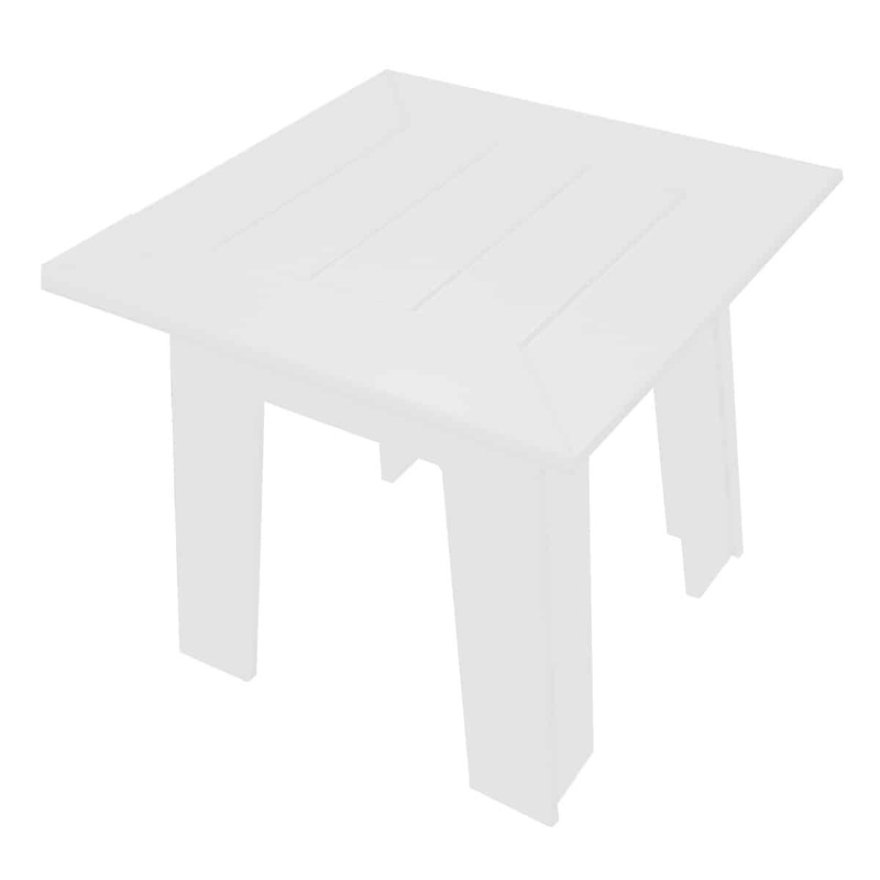 Beaver Springs Modern Adirondack Side Table, White