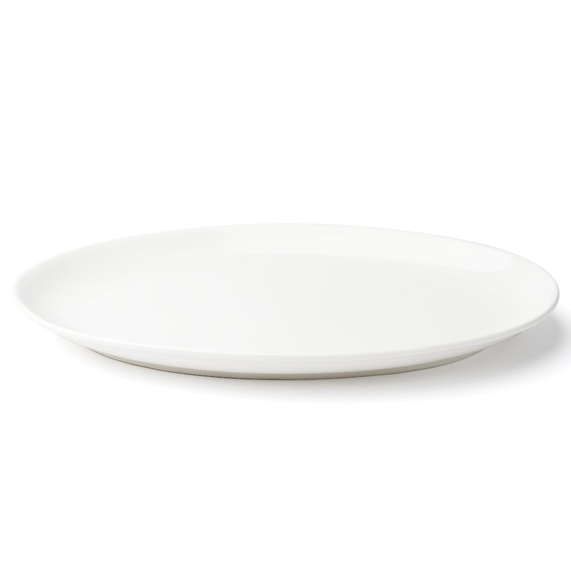 Browne Foundation Oval Coupe Plate, 12" x 8", White (12-pack)