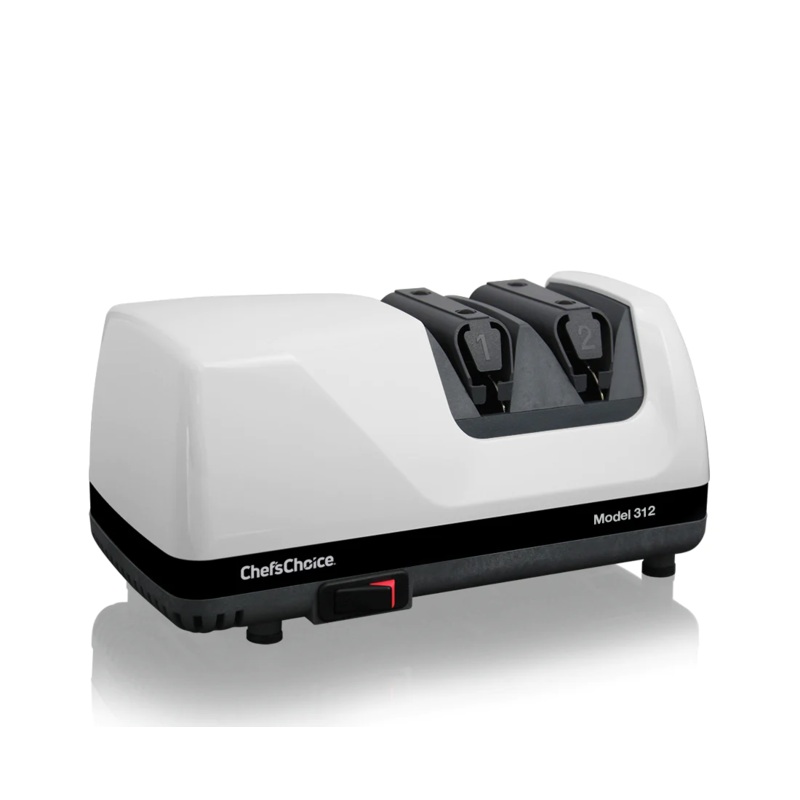 Chef'sChoice Model 312 UltraHone Electric Knife Sharpener, 2 Stages, 20 Degree Edges, White, 120V