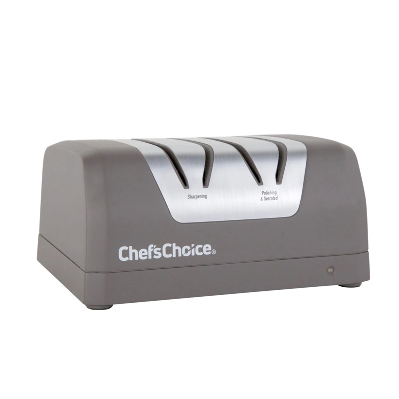 Chef'sChoice Model DC 220 Rechargeable Electric Knife Sharpener, 2 Stages, 20 Degree Edges, Grey, 120V