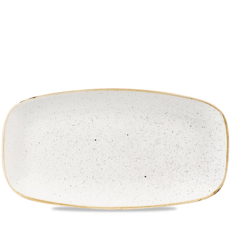 Churchill Stonecast Oblong Platter, 13 7/8", Barley White (6-pack)