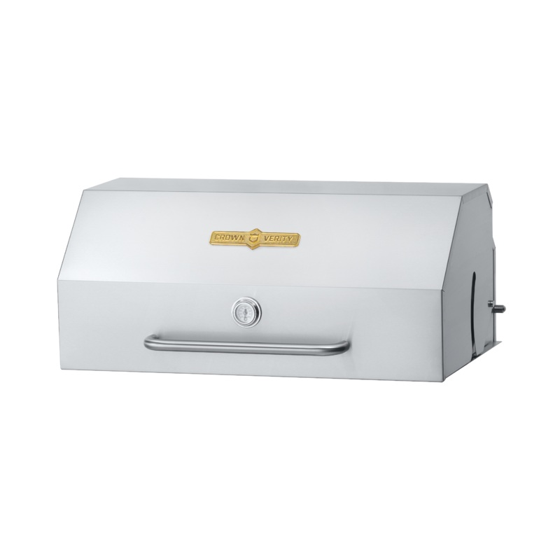 Crown Verity Roll Dome Cover with Built In Thermometer for Gas Grills, 36", Stainless Steel