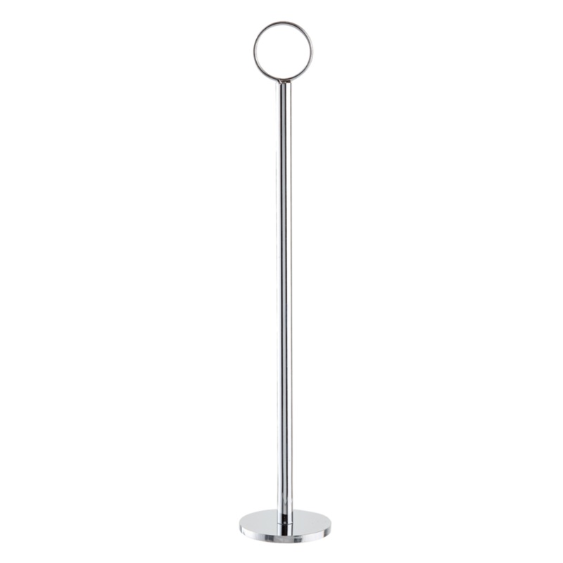 TableCraft Card / Menu Holder, 2.25" Diameter Base, Chrome Plated, 12"