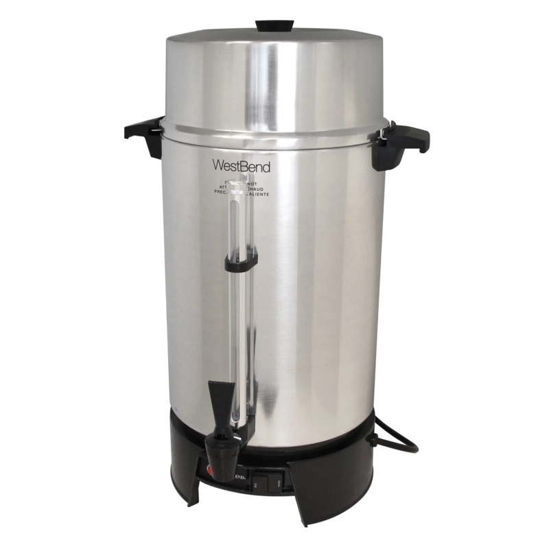 West Bend Coffee Urn, 100 Cup, Aluminum