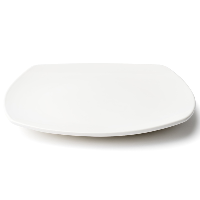 Browne Foundation Rounded Square Coupe Plate, 11.75", White (12-pack)