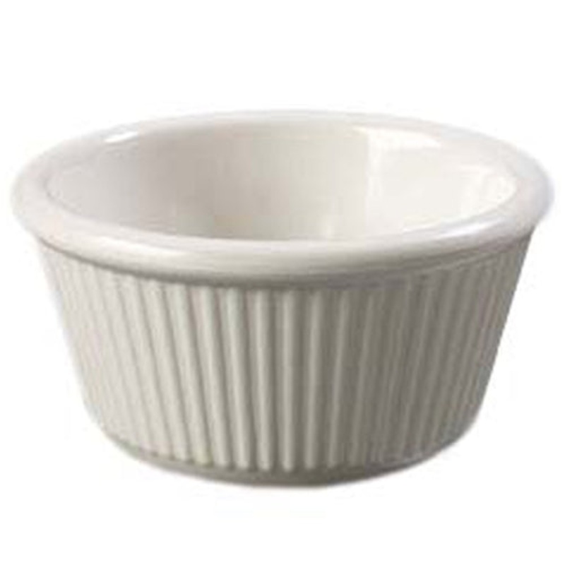 Carlisle Fluted Ramekin, 4 oz, White Melamine