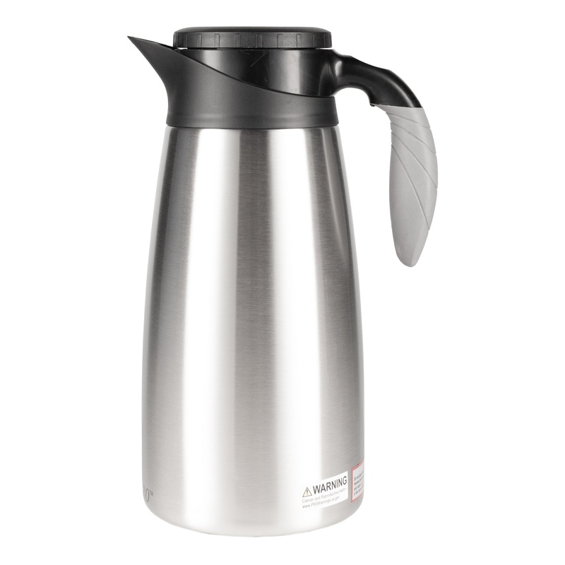Curtis ThermoPro Vacuum Insulated Server, 1.9 L, Stainless Steel/Black