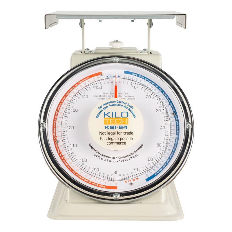 Kilotech KBI 64 Mechanical Dial Bar Inventory Scale, 64 fl oz / 10 lb