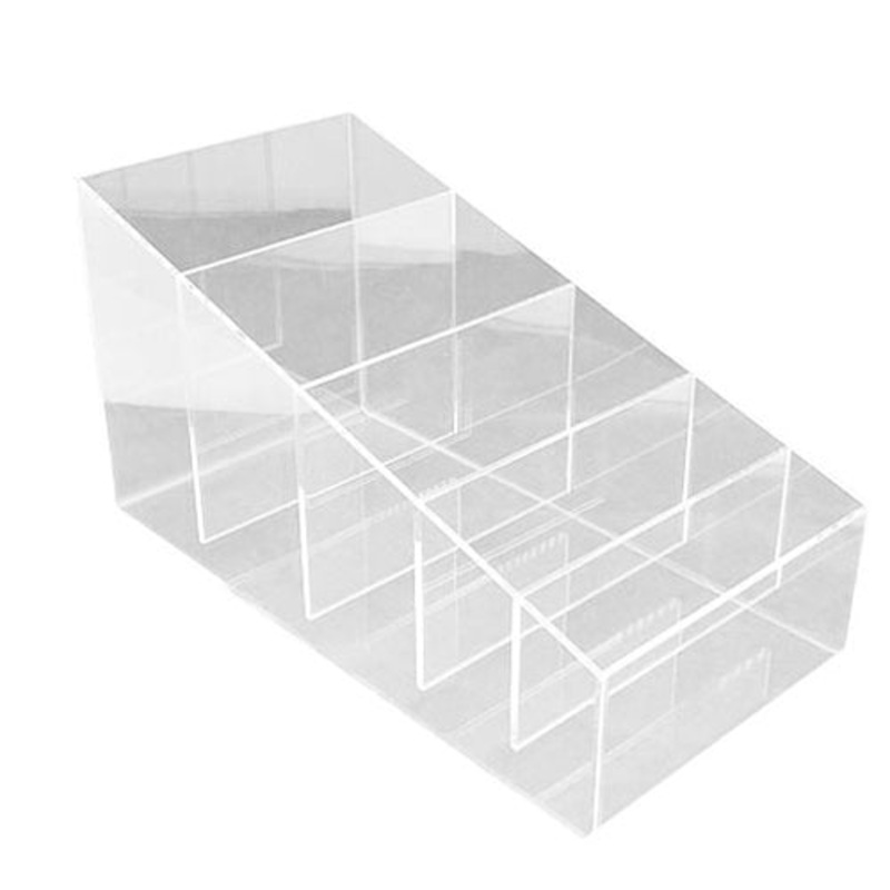 Parker Plastics Sloped Straw Caddy, 5 Compartments, Clear