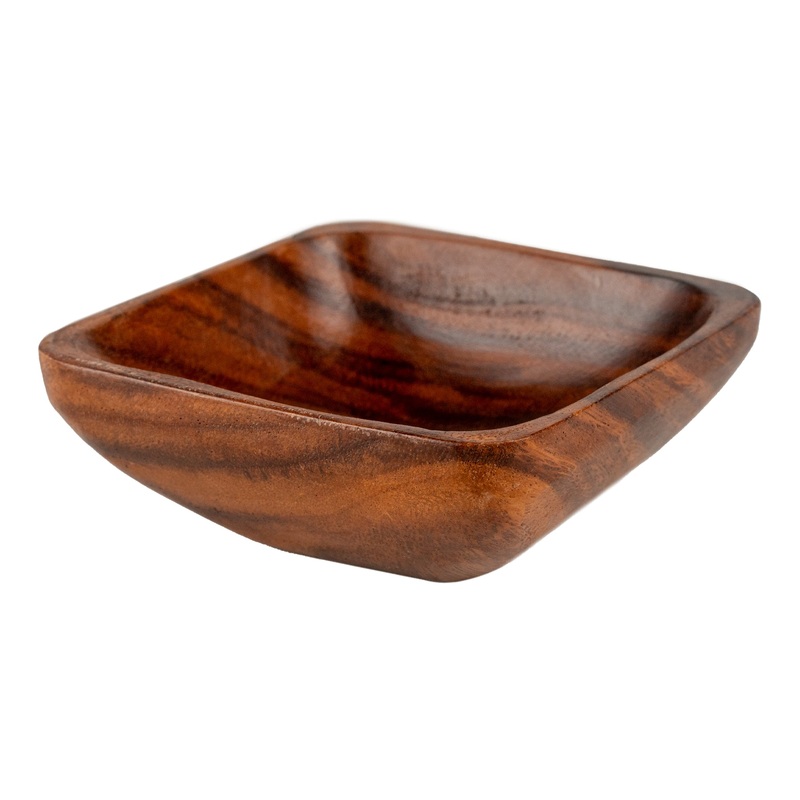 Tap Phong Shallow Square Bowl, 4", Acacia