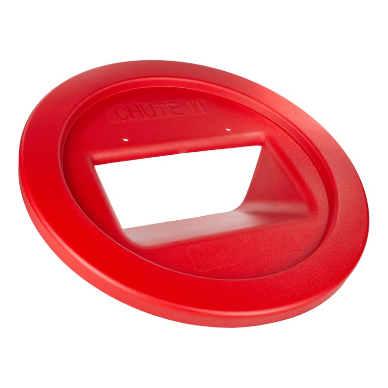 The Chute Chute II Magnetic Flatware Retriever, Fits 32 & 44 Gal Round Containers, Red