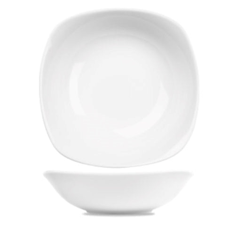 Churchill Small Square Bowl, White, 7-1/8"