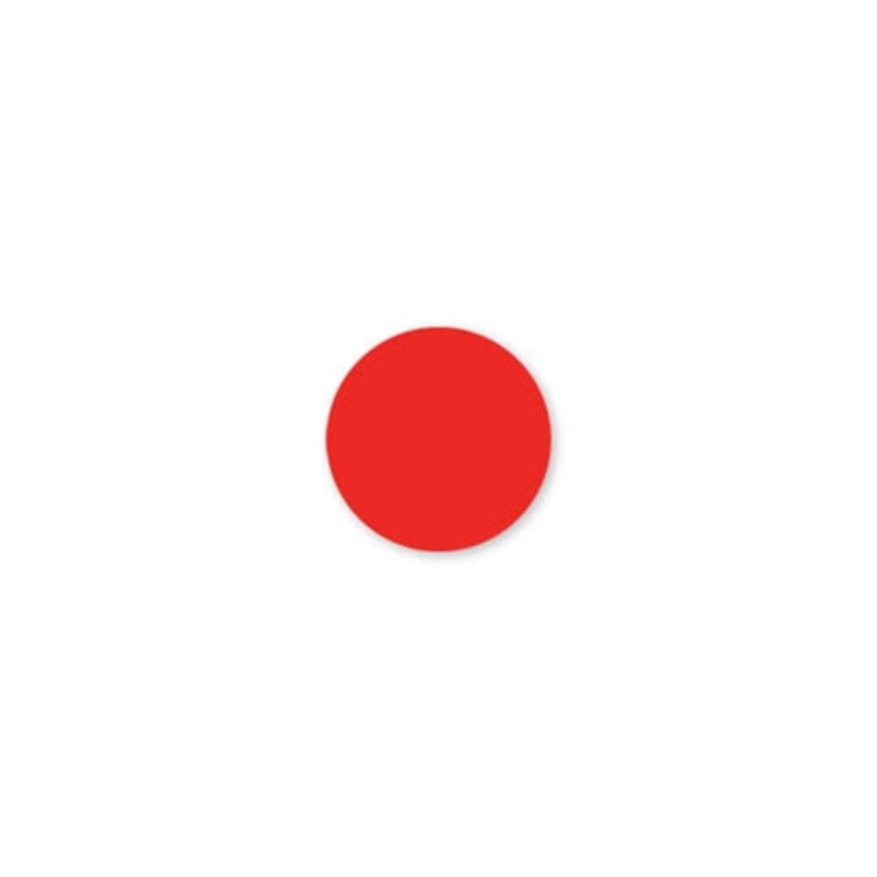 DayMark MoveMark Blank Circle Label, 3/4", Red (2000-pack)