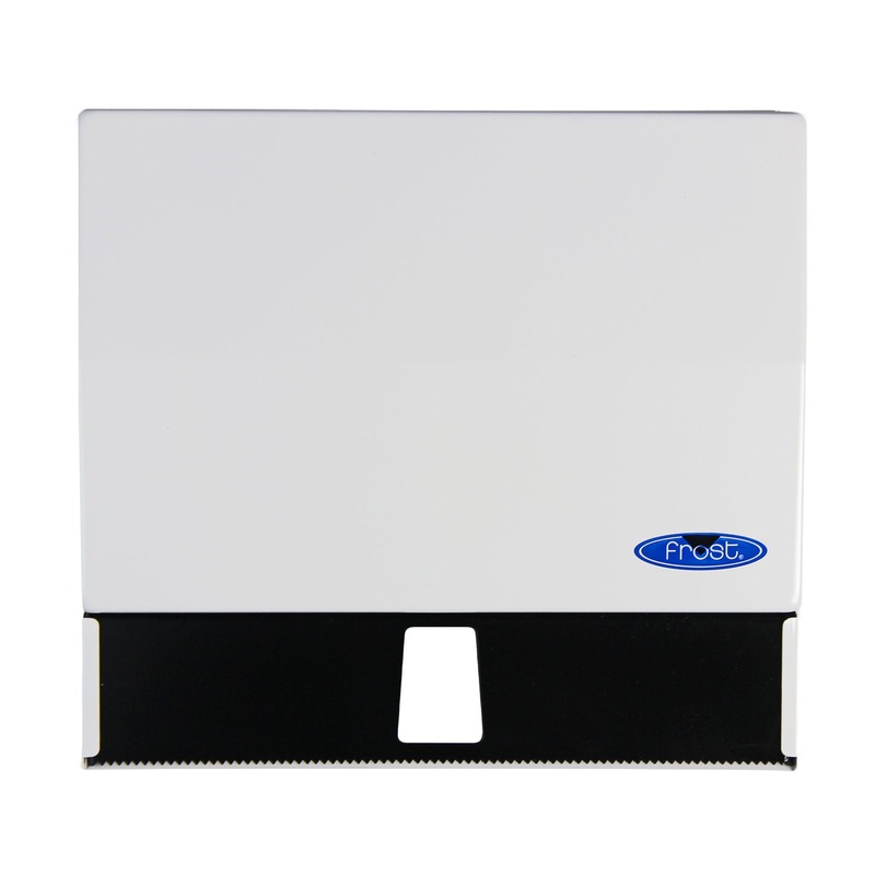 Frost Universal Paper Towel Dispenser for Single Fold or Rolls, Steel, White