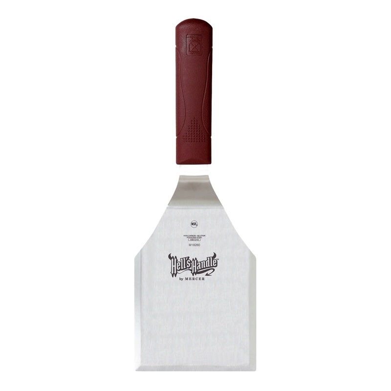 Mercer Hell's Handle Heat Resistant Heavy Duty Turner, 5" X 4" , Nylon/Stainless Steel