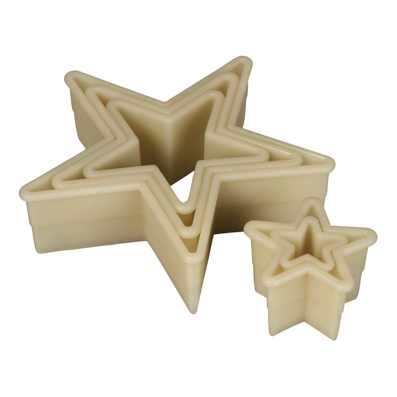 Mercer Star Plain Cutters, 5 Piece Set, Nylon