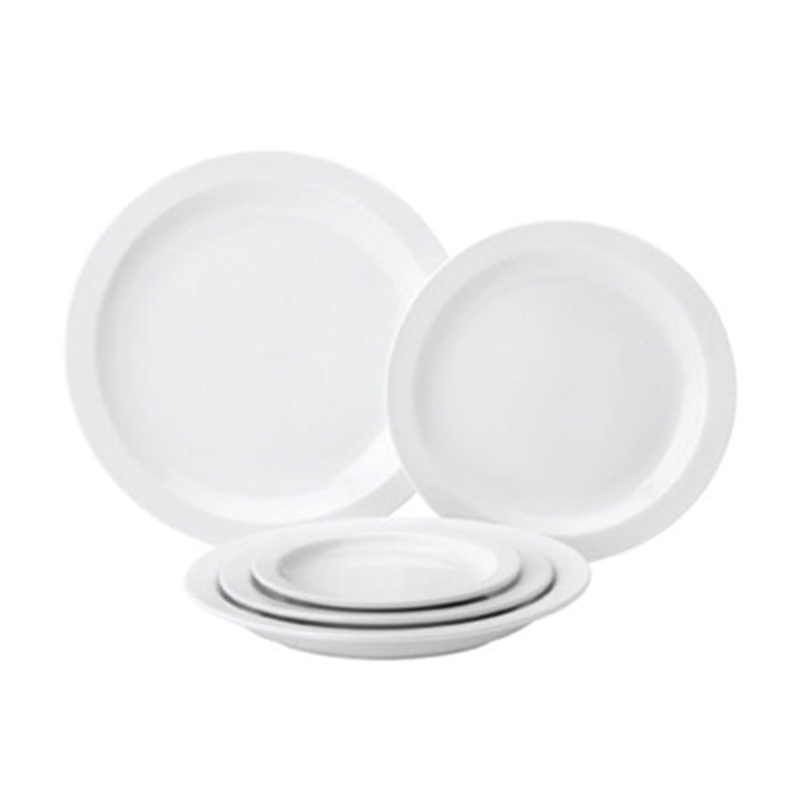 Tableware Solutions Pure White Narrow Rim Plate, 10" (12-pack)