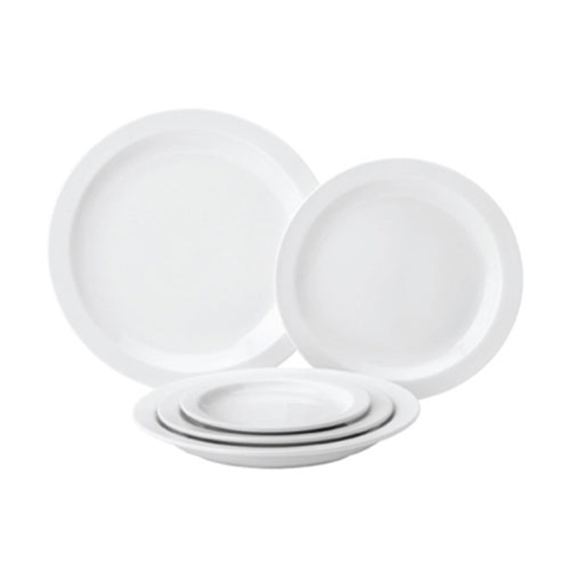 Tableware Solutions Pure White Narrow Rim Plate, 9" (24-pack)