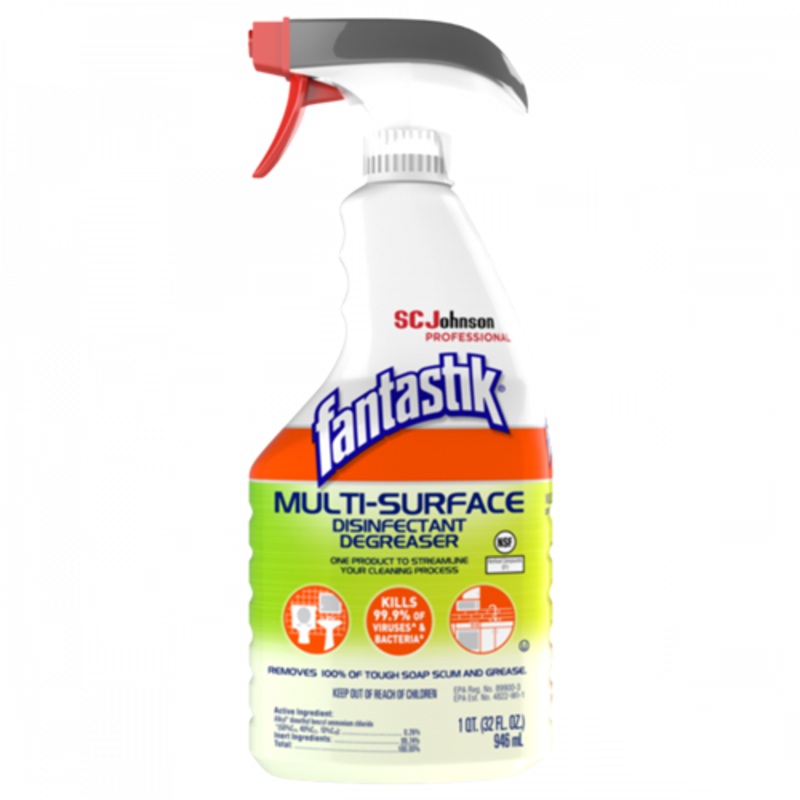 SC Johnson Fantastik Pro All Purpose Disinfectant Degreaser, Trigger Spray Bottle, 946 mL