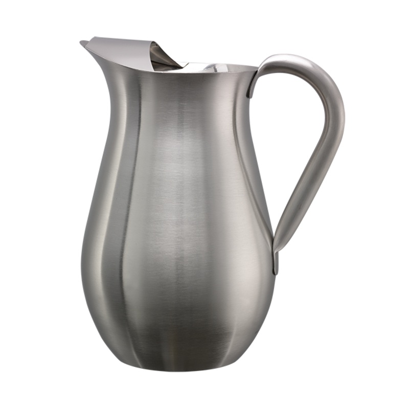 Service Ideas Bell Pitcher with Ice Guard, 2 L, Stainless Steel