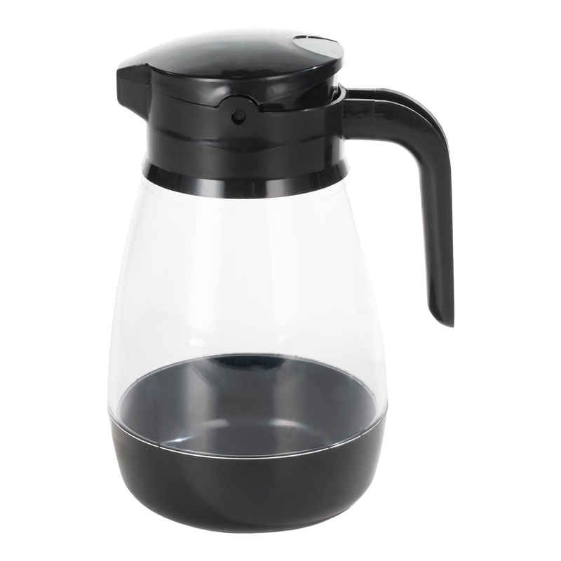 Service Ideas Classic Syrup Dispenser, 16 oz, Black