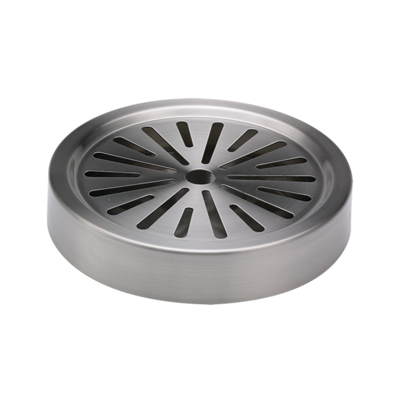 Service Ideas Round Drip Tray, 6", Stainless Steel