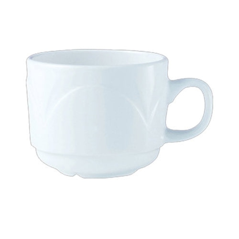 Steelite Bianco Stacking Mug/Cup, 7.5 oz, White (36-pack)