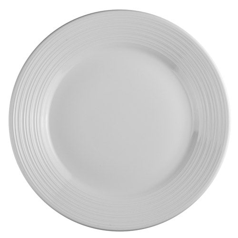 Steelite Royal Porcelain Belisa Wide Rim Plate, 9", White (24-pack)