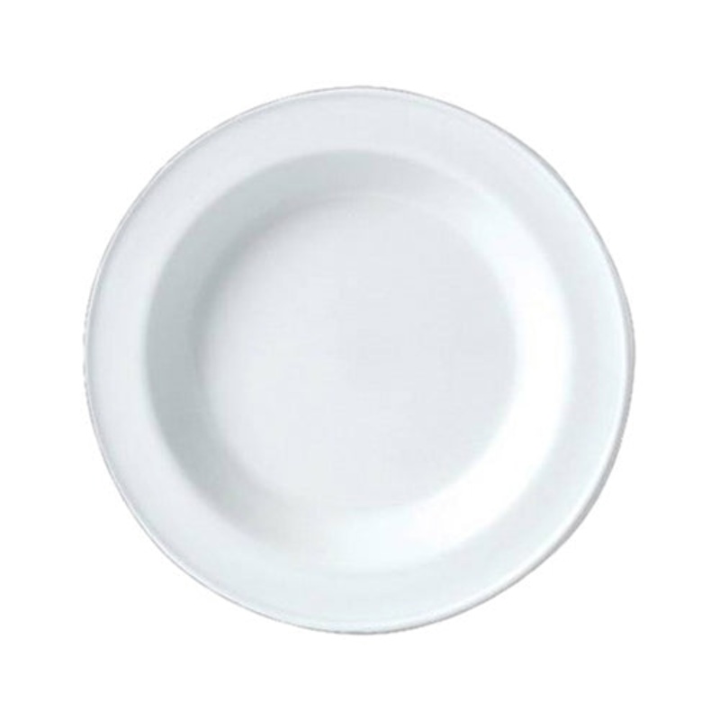 Steelite Simplicity Rimmed Soup Plate, 8.5", White (24-pack)