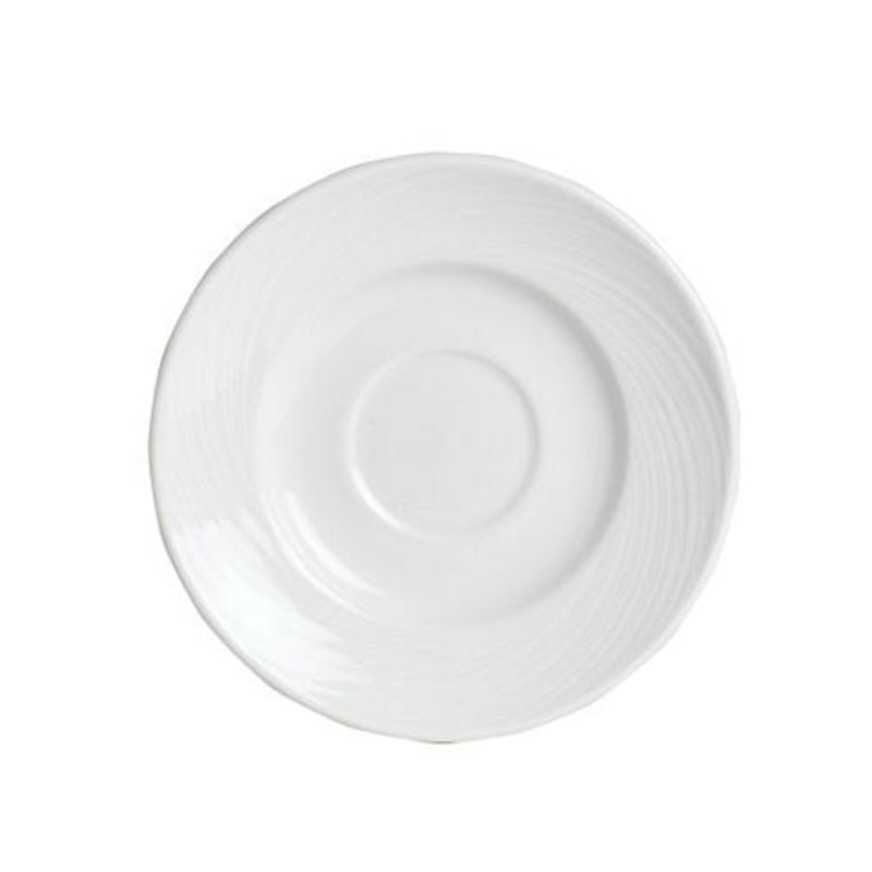 Steelite Spyro Single Well Saucer, 6 1/2", White (36-pack)