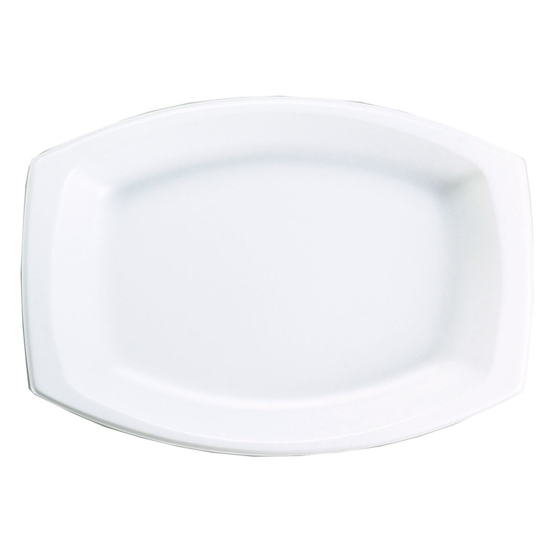 Aladdin Temp-Rite Disposable Entre Platter, Rectangular, 15 oz, White (500-pack)