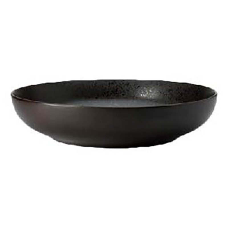 Oneida Luzerne Lava Deep Couple Plate/Bowl, 65 oz, Brown/Black (12-pack)